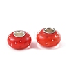 Lampwork & Brass Core European Beads LAMP-P019-01P-24-1