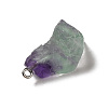 Raw Rough Natural Colorful Fluorite Pendants G-A028-01A-4