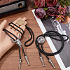 2Pcs 2 Styles Adjustable Vintage PU Leather Bolo Tie NJEW-GF0001-10AS-3