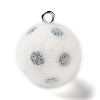 Flocking Opaque Sports Theme Resin Pendants LS-RESI-D017-01C-P-1