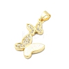 Brass Micro Pave Clear Cubic Zirconia Pendants KK-A221-16A-G-2