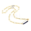 Natural Lapis Lazuli Pendant Necklaces NJEW-JN03013-02-2
