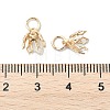 Flower Rack Plating Brass Filigree Bead Cap Bails X-KK-L102-27G-01-3