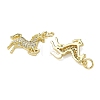 Brass Micro Pave Clear Cubic Zirconia Pendants KK-A294-01C-G-2