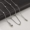 Brass Satellite Chains  Necklaces for Women NJEW-D302-27P-3