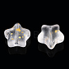 Spray Painted Transparent Glass Beads GLAA-FS0001-01B-4