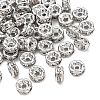 SHEGRACE Brass Micro Pave Clear Cubic Zirconia Spacer Beads XGRQ1U564-307P-1