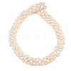 Natural Cultured Freshwater Pearl Woven Beads Strands PA-CBAFEE8-09-3