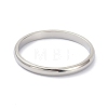 Non-Tarnish 2mm Polished Plain Dome Finger Ring for Girl Women RJEW-C012-05C-P-1