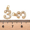 304 Stainless Steel Rhinestone Pendants STAS-N133-03D-G-3