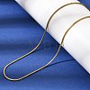 0.9MM Unisex 304 Stainless Steel Round Snake Chain Necklaces NJEW-P356-04G-3