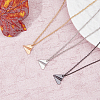 3Pcs 3 Colors Alloy Origami Plane Pendant Necklaces Set for Women NJEW-FI0001-08-7