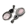 Natural Rose Quartz & Obsidian Pendants G-I370-08AS-05-2