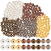 500Pcs 5 Colors Brass Smooth Round Beads KK-PA0001-19-1