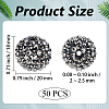 50Pcs Resin Rhinestone Beads RESI-PA0001-45A-2