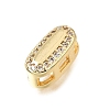 Brass Micro Pave Clear Cubic Zirconia Initial Spacer Bars KK-E802-34G-I-2