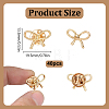 Electroplate Zinc Alloy Anti-glare Lapel Pin Backs JEWB-WH0001-76G-02-2