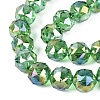 Electroplate Transparent Glass Beads Strands EGLA-ZX001-01A-02-3