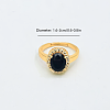 Brass Micro Pave Cubic Zirconia Cuff Open Rings for Women YE6141-3-2