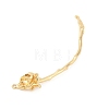 Brass Curved Bar Flower Connector Charms KK-P302-07G-2