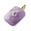 Natural Amethyst Faceted Pendants G-B186-01G-02-2