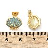 Brass Enamel Stud Earrings EJEW-R032-07G-02-5