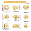 30Pcs 3 Style Brass Pendants KK-DC0001-56-2