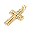 Brass Micro Pave Clear Cubic Zirconia Pendants KK-A212-03B-G-2