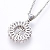 304 Stainless Steel Initial Pendant Necklaces NJEW-H486-30P-I-2