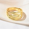 Brass Finger Rings for Women RJEW-K261-07B-G-2