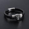 Punk Braided PU Leather Cord Bracelets GT3002-1-2
