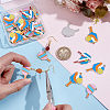 36Pcs 6 Styles Zinc Alloy Enamel Pendants FIND-PH0038-37-3