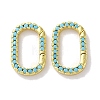 Rack Plated Brass Micro Pave Cubic Zirconia Clasps X-KK-Z039-06A-G-1
