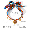 304 Stainless Steel Enamel Multi-Pendant Scarf Necklaces WG041BF-06-1