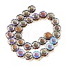Electroplated Transparent Glass Beads Strands GL-CBA98F0-05E-3