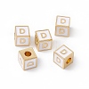 Rack Plating Brass Enamel Beads KK-B060-04G-04V-3