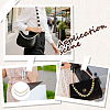 2Pcs 2 Colors CCB Plastic Heart Beaded Bag Handles with Clasps AJEW-CL0005-65-5