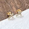 925 Sterling Silver Clear Cubic Zirconia Stud Earrings EJEW-Q032-01B-G-3