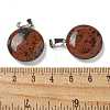 Natural Mahogany Obsidian Pendants G-B127-14P-02-3