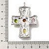 304 Stainless Steel Colorful Rhinestone Pendants STAS-C105-11P-3