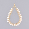 Natural Cultured Freshwater Pearl Pendants PALLOY-JF00415-2