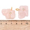 Natural Rose Quartz Carved Pendants G-H357-01G-14-3