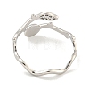 Non-Tarnish 304 Stainless Steel Cuff Finger Ring Components X-STAS-P365-28P-3