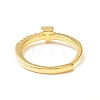 Clear Cubic Zirconia Initial Letter Adjustable Ring RJEW-C052-01G-T-3