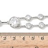Brass Pave Clear Cubic Zirconia Y Necklaces NJEW-G183-06P-02-5