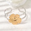 Two-Tone 304 Stainless Steel Cuff Bangles for Women BJEW-Z170-01GP-02-1