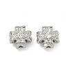 Brass Clear Cubic Zirconia Beads KK-D228-14P-1