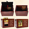 Wooden Pet Memorial Urn Box with Photo Frame CON-WH0100-64A-3