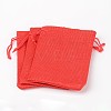 Polyester Imitation Burlap Packing Pouches Drawstring Bags X-ABAG-R004-14x10cm-01-1