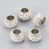 Handmade Alloy Polymer Clay Rhinestone Beads X-RB-S049-09-1